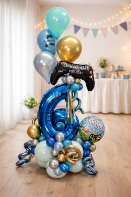 6 mit Controller und Happy Birthday Ballon